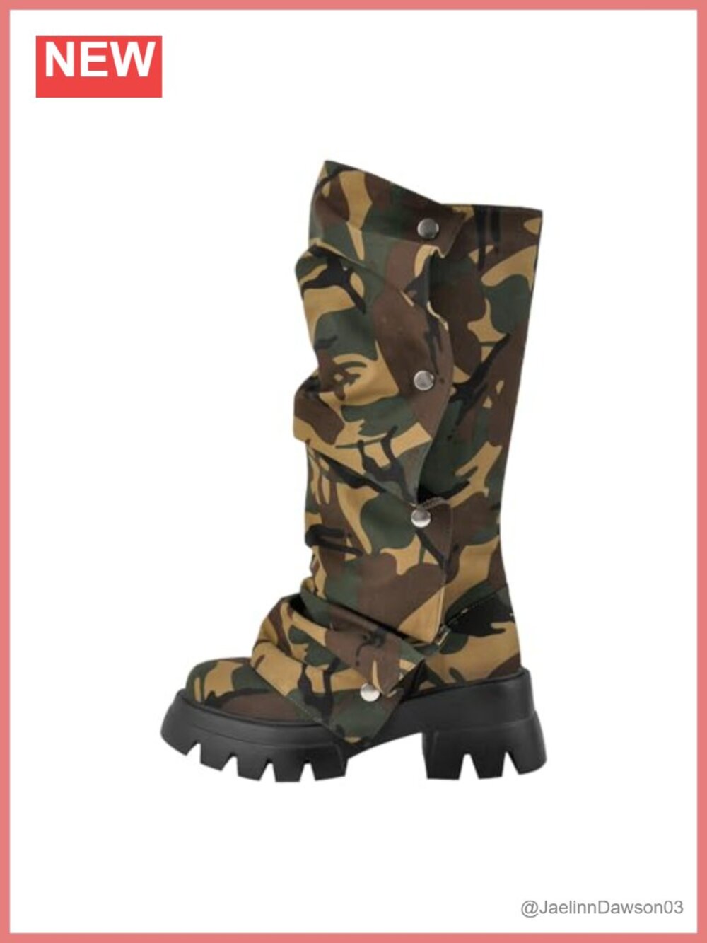 Platform Mid Calf Fold Over Boots Slouchy Block Heel Pull On Western